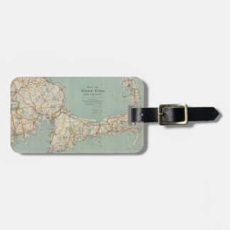 Etiqueta Para Maletas Mapa del vintage de Cape Cod (1917)