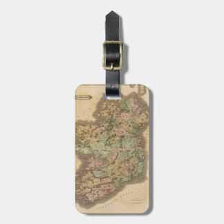 Etiqueta Para Maletas Mapa del vintage de Irlanda (1831)