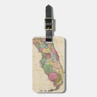 Etiqueta Para Maletas Mapa del vintage de la Florida (1870)