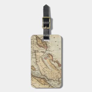 Etiqueta Para Maletas Mapa del vintage de las Bahamas (1823)