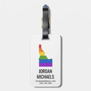 Etiqueta Para Maletas Mapa gay de EEUU Estado de Idaho