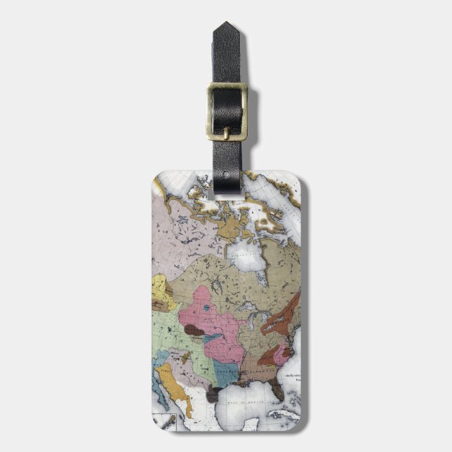 ETIQUETA PARA MALETAS MAPA: INDIOS AMERICANOS 3 (Frente Vertical)