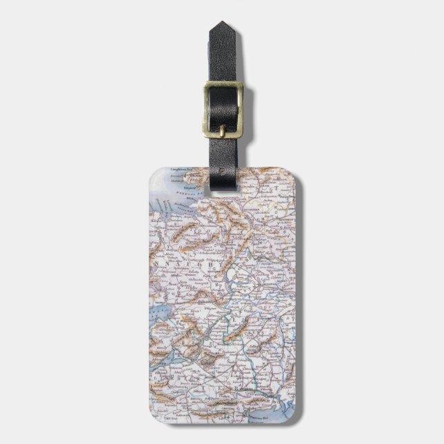 Etiqueta Para Maletas Mapa: Irlanda, 1851 (Frente Vertical)