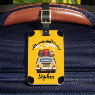 Etiqueta Para Maletas Mapa Mundial Viaje Personalizable