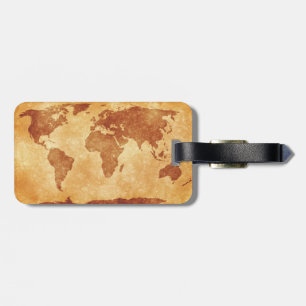 Etiqueta Para Maletas Mapa muy fresco del mundo