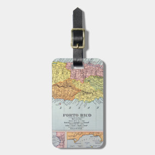 ETIQUETA PARA MALETAS MAPA: PUERTO RICO, 1900
