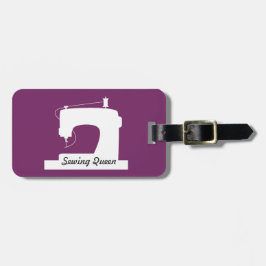 Etiqueta Para Maletas Máquina de coser / Tu texto {Oscuro}