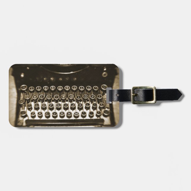 Etiqueta Para Maletas Máquina de escribir (Frente Horizontal)