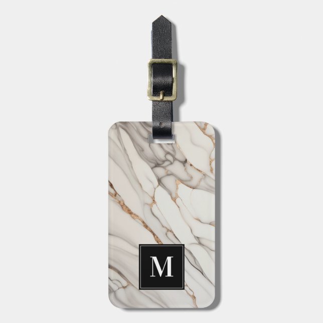 Etiqueta Para Maletas Marble Lumaletas (Frente Vertical)
