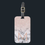 Etiqueta Para Maletas Marble Ombre Purpurina de oro Rosa espumoso<br><div class="desc">Este elegante y ondulado patrón es perfecto para la mujer moderna. Se trata de un purpurina dorado rosa fino impreso en forma de imitación sobre un negro y con un patrón de mármol en un gradiente oscuro. Está de moda, fresca, moda, de lujo y de diseño. ***NOTA IMPORTANTE DE DISEÑO:...</div>