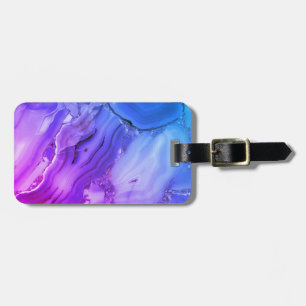 Etiqueta Para Maletas Marble púrpura exótico
