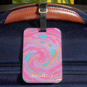 Etiqueta Para Maletas Marble Swirl