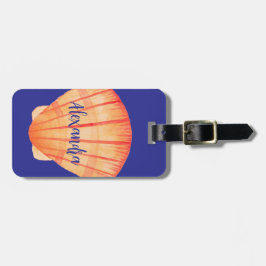 Etiqueta Para Maletas Marca de equipajes de monograma (rojo) de las case