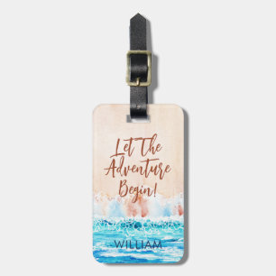 Etiqueta Para Maletas Marca de equipajes de nombre personalizado de la p