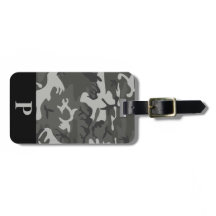 Marco de Monograma Gris Camuflaje Militar Gris Neg