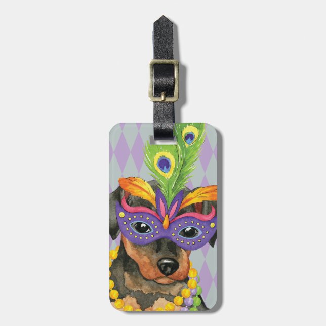 Etiqueta Para Maletas Mardi Gras Min Pin (Frente Vertical)