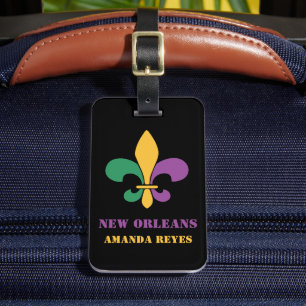 Etiqueta Para Maletas Mardi Gras personalizado Nueva Orleans