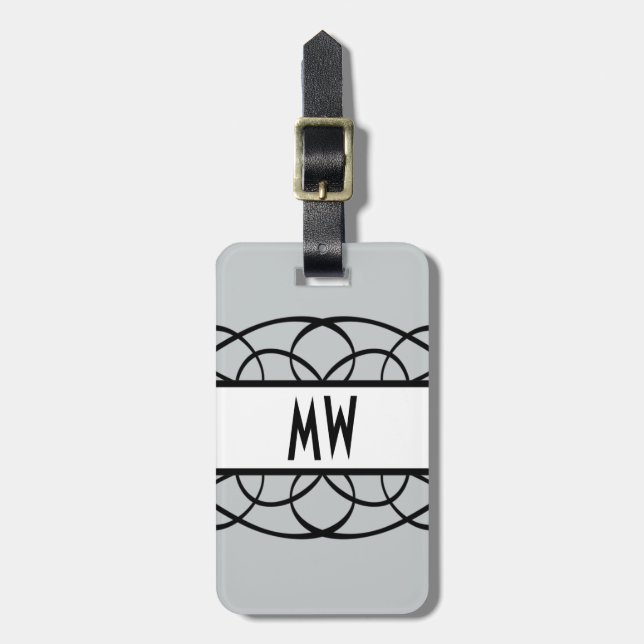 Etiqueta Para Maletas Marfil Deco Florece (Frente Vertical)