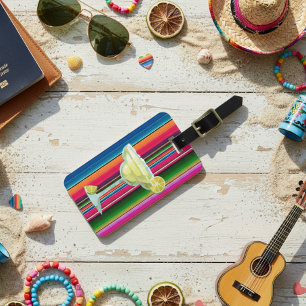 Etiqueta Para Maletas Margarita Amante Limas Tequila México Serape