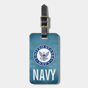 Etiqueta Para Maletas Marina de Estados Unidos   Alteración naval Emblem