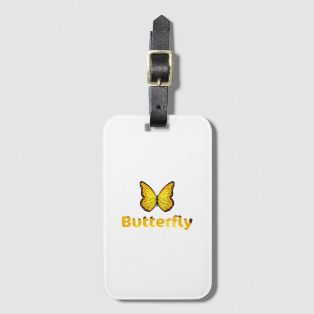 Etiqueta Para Maletas Mariposa (Anverso vertical)