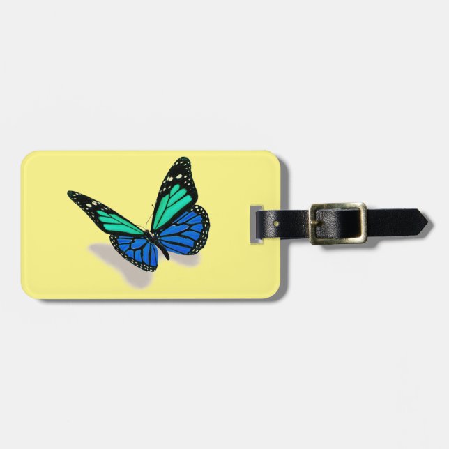 Etiqueta Para Maletas mariposa 3D (Frente Horizontal)