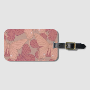 Etiqueta Para Maletas Mariposa Art Nouveau