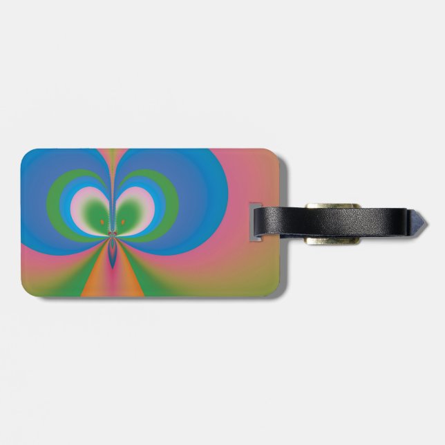 Etiqueta Para Maletas Mariposa Azul (Atrás Horizontal)