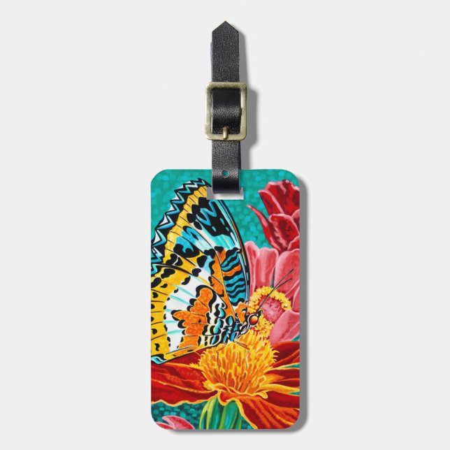 Etiqueta Para Maletas Mariposa contrapesada I (Frente Vertical)