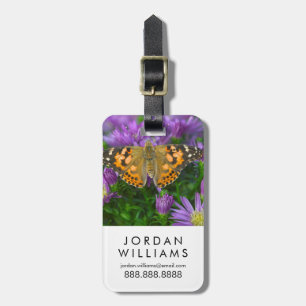 Etiqueta Para Maletas Mariposa de ala angular en flor de cono
