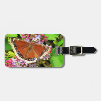Etiqueta Para Maletas Mariposa de Brown con los puntos azules