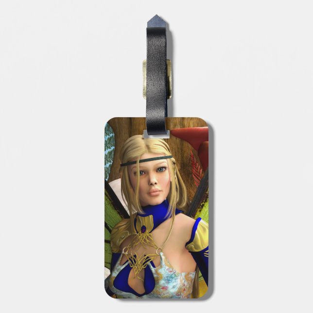 Etiqueta Para Maletas Mariposa de hadas (Atrás Vertical)