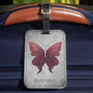 Etiqueta Para Maletas Mariposa de Jeweld Rojo