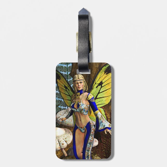 Etiqueta Para Maletas Mariposa Hada (Atrás Vertical)