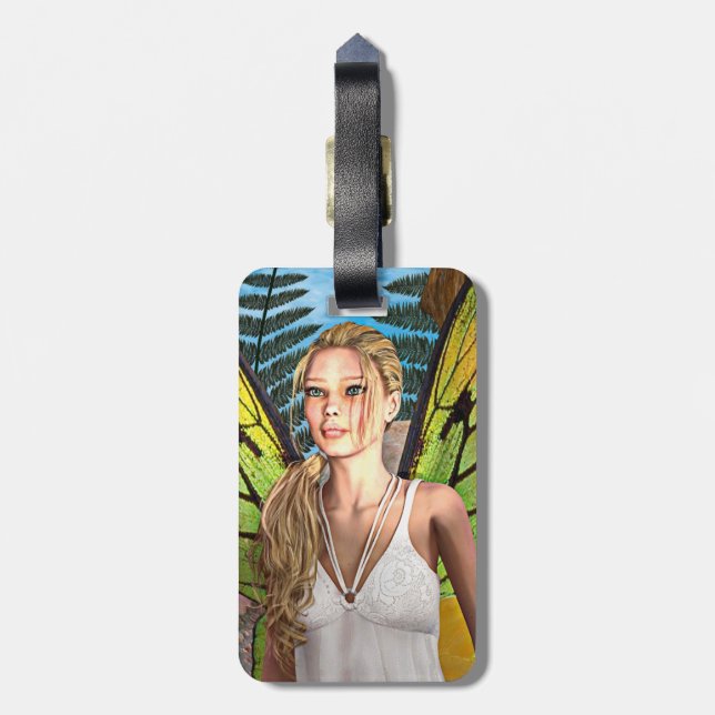 Etiqueta Para Maletas Mariposa Hada (Atrás Vertical)