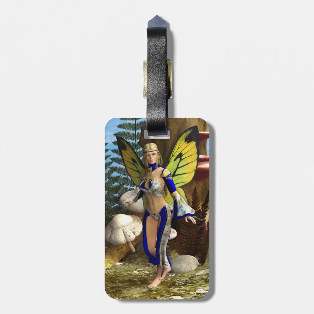 Etiqueta Para Maletas Mariposa Hada (Atrás Vertical)