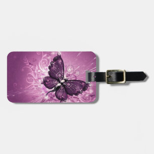 Etiqueta Para Maletas Mariposa hermosa