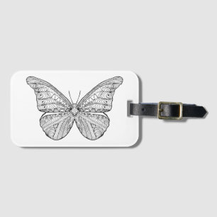 Etiqueta Para Maletas Mariposa inspirada