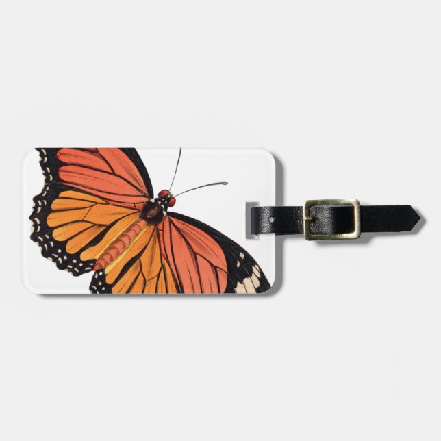 Etiqueta Para Maletas Mariposa monarca (Frente Horizontal)