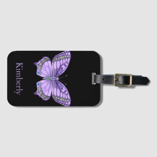 Etiqueta Para Maletas Mariposa morada