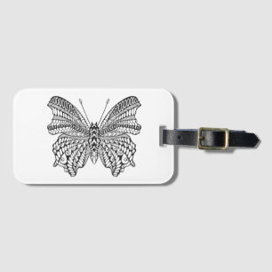Etiqueta Para Maletas Mariposa tropical inspirada