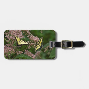 Etiqueta Para Maletas Mariposas de cola de toro de tigre en Joe Pye Weed
