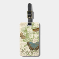 Mariposas en la música de hojas con diseño floral