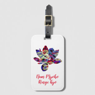 Etiqueta Para Maletas Mariposas Espirituales Flores Nam Myoho Renge Kyo