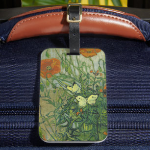 Etiqueta Para Maletas Mariposas y cachorros   Vincent van Gogh