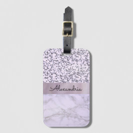Etiqueta Para Maletas Mármol de Lavanda de moda