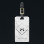 Etiqueta Para Maletas Mármol moderno monográfico<br><div class="desc">♡ colores mostrados en línea pueden variar ligeramente respecto al producto real.</div>