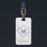 Etiqueta Para Maletas Mármol moderno monográfico<br><div class="desc">♡ colores mostrados en línea pueden variar ligeramente respecto al producto real.</div>
