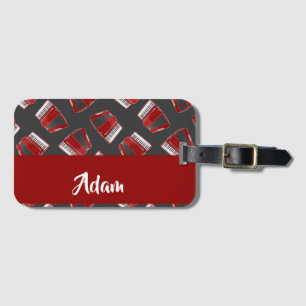 Etiqueta Para Maletas Maroon accordion en gris