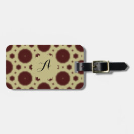 Etiqueta Para Maletas Maroon Rosette Design Luggage Tag